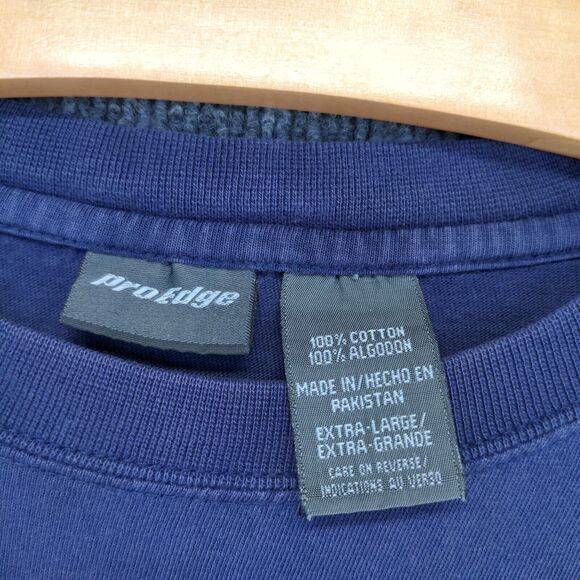 Pro Edge Men's Michigan Wolverines T-Shirt Blue XL Short Sleeve Logo Embroidered - Picture 10 of 13